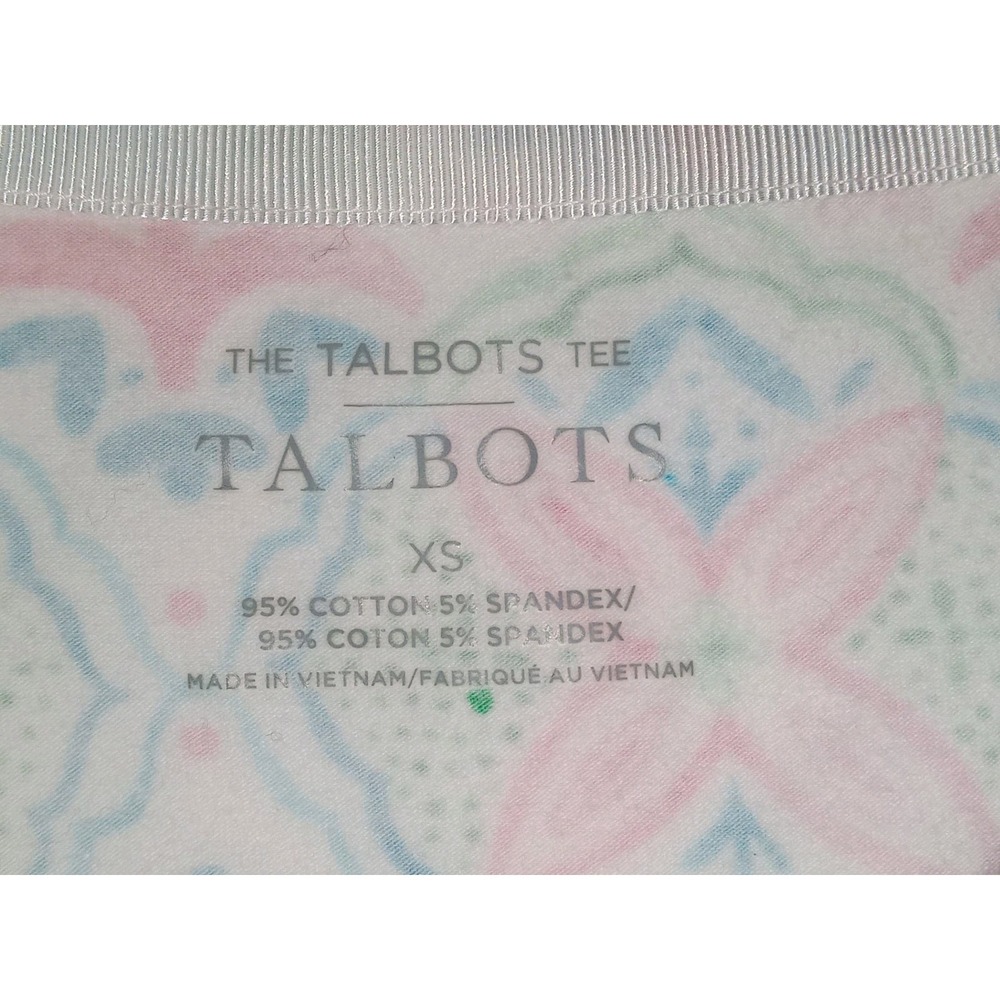 Lot 2 Talbots Shirt Womens XS Short Sleeve Pullover Floral Paisley Muiticolor - Picture 15 of 16